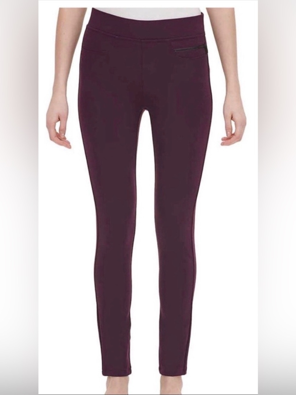 DKNY Jeans Ponte Leggings in Merlot